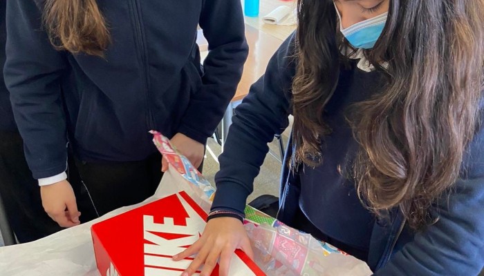 Year 3 Get well soon cards & Shoe charity box